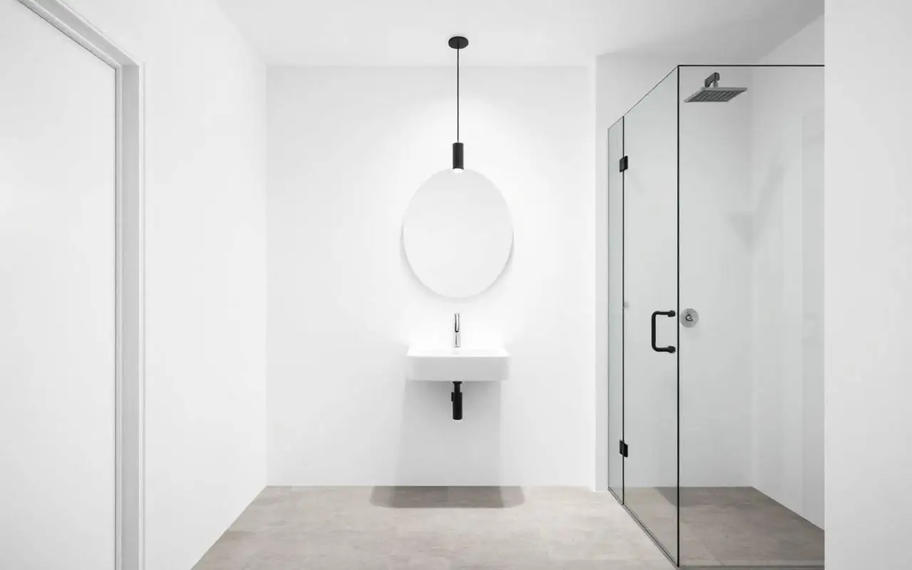 Minimalist bathroom interior